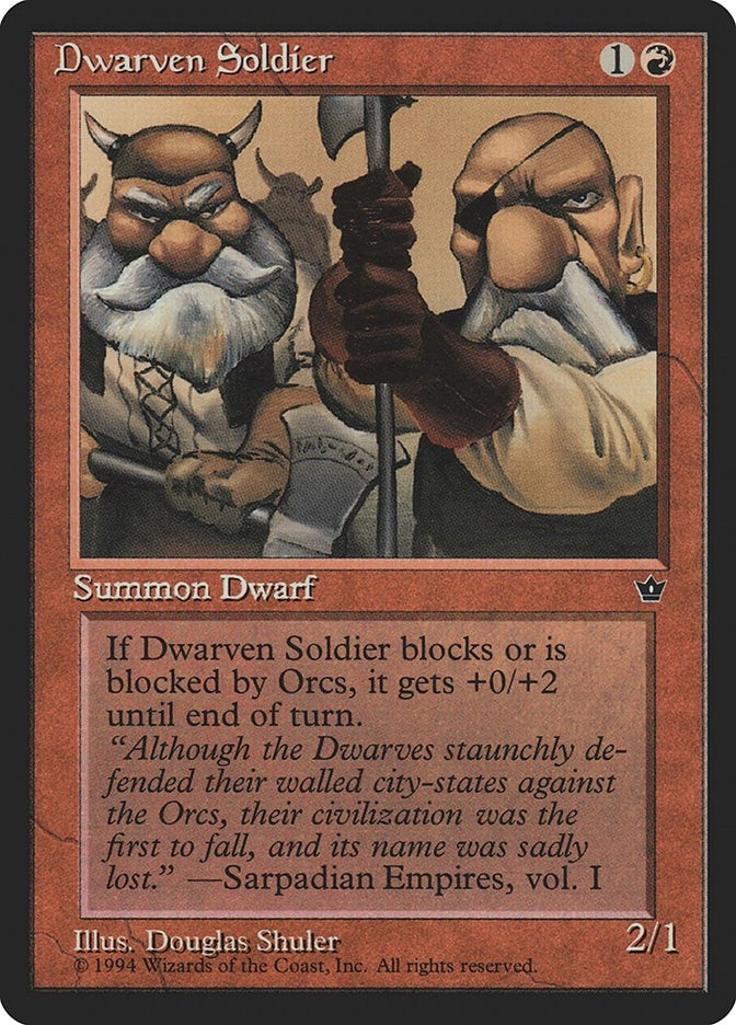 Image for Dwarven Soldier (Shuler) (FEM) - Magic: The Gathering