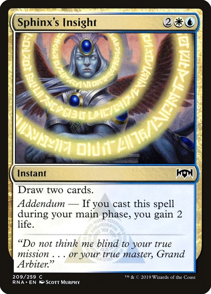Image for Sphinx's Insight (209) (RNA) - Magic: The Gathering