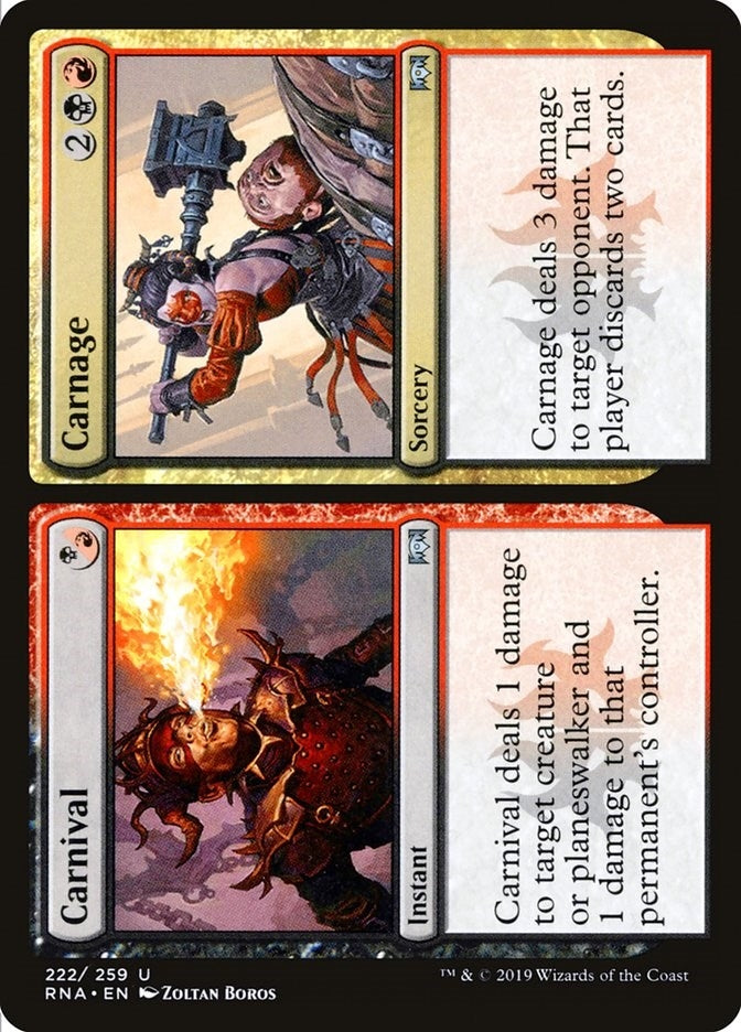Image for Carnival // Carnage (222) (RNA) - Magic: The Gathering
