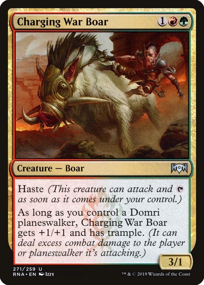 Image for Charging War Boar (271) (RNA) - Magic: The Gathering