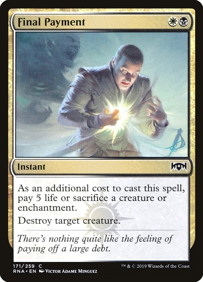 Image for Final Payment (171) (RNA) - Magic: The Gathering