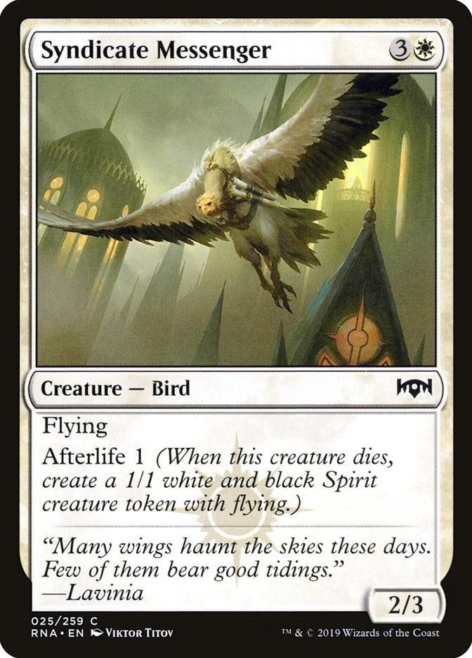 Image for Syndicate Messenger (25) (RNA) - Magic: The Gathering