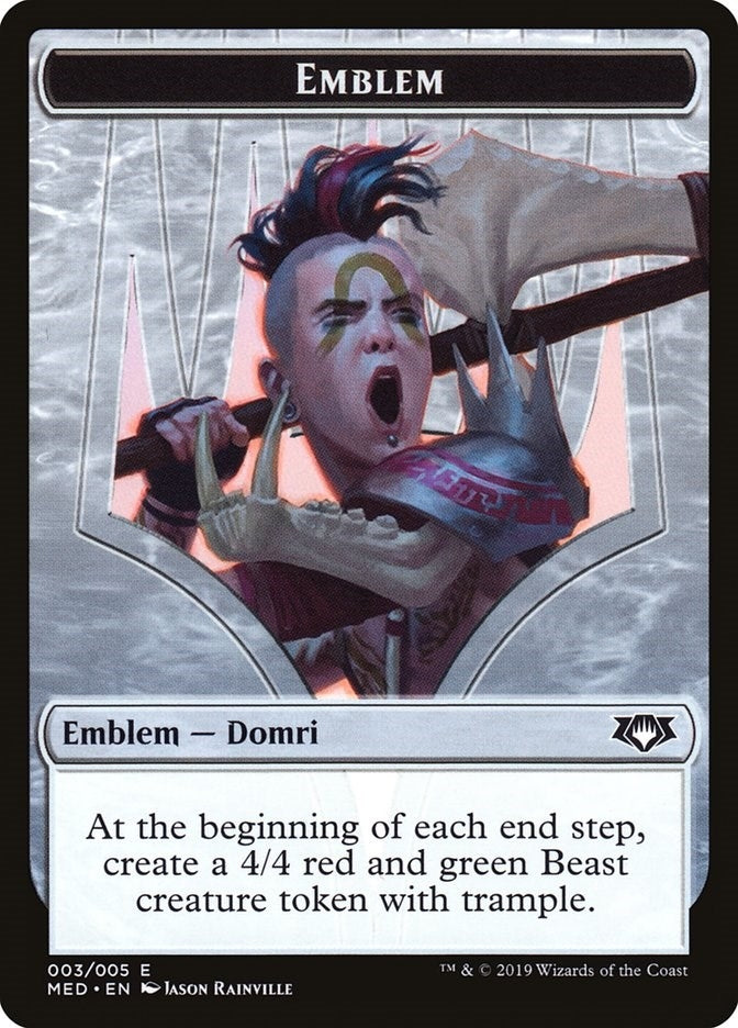Image for Emblem - Domri, Chaos Bringer (3) (MED2) - Magic: The Gathering