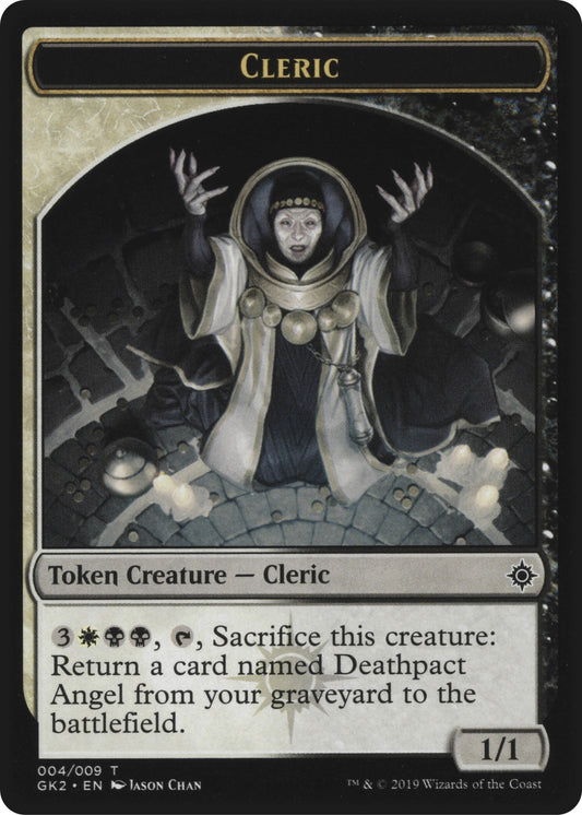Image for Cleric // Treasure Double-Sided Token (4 // 12) (GK2) - Magic: The Gathering