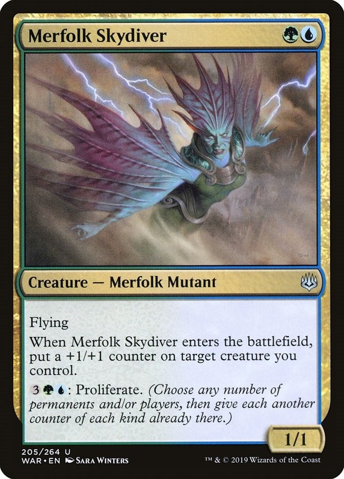 Image for Merfolk Skydiver (205) (WAR) - Magic: The Gathering