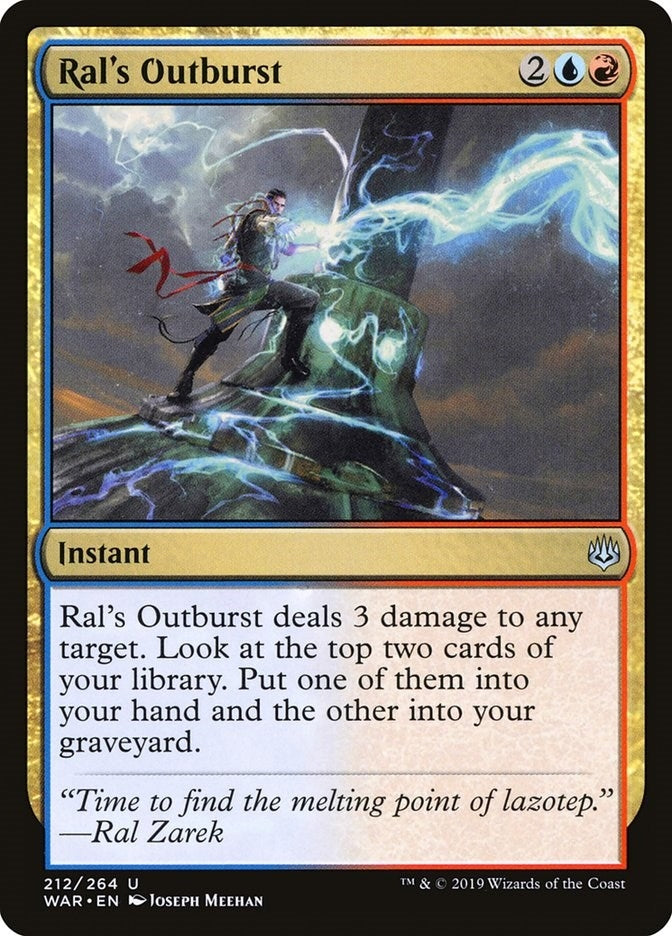 Image for Ral's Outburst (212) (WAR) - Magic: The Gathering