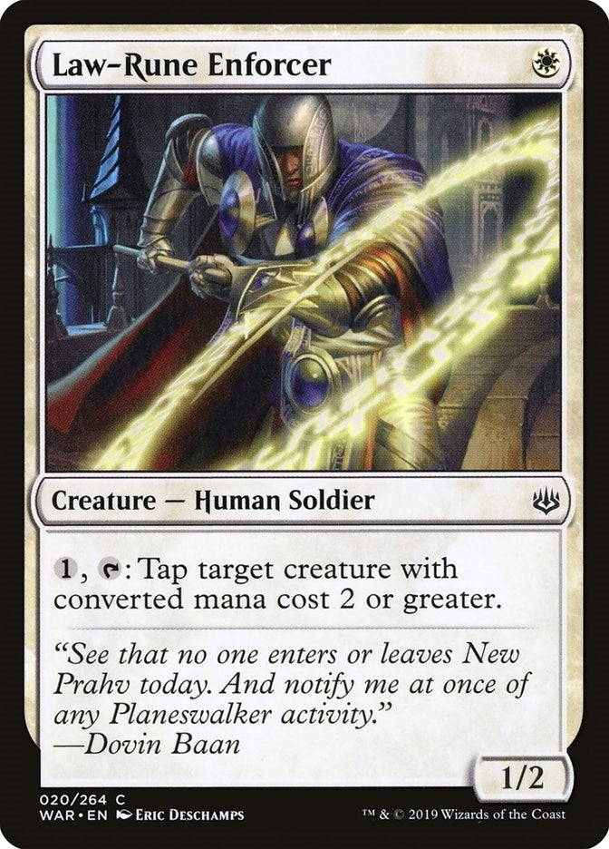 Image for Law-Rune Enforcer (20) (WAR) - Magic: The Gathering