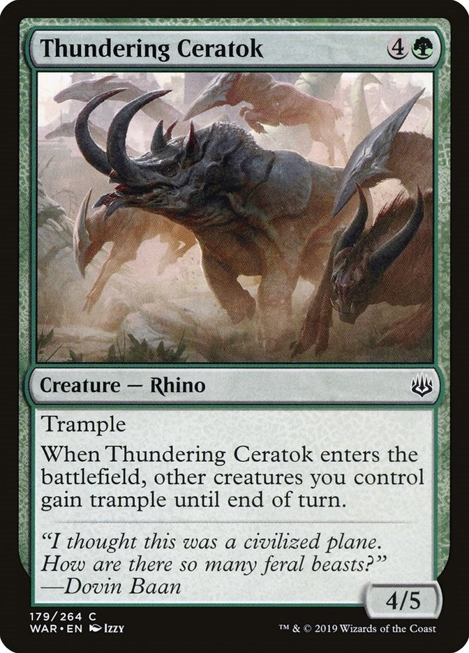 Image for Thundering Ceratok (179) (WAR) - Magic: The Gathering