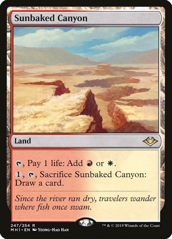 Image for Sunbaked Canyon (247) (MH1) - Magic: The Gathering
