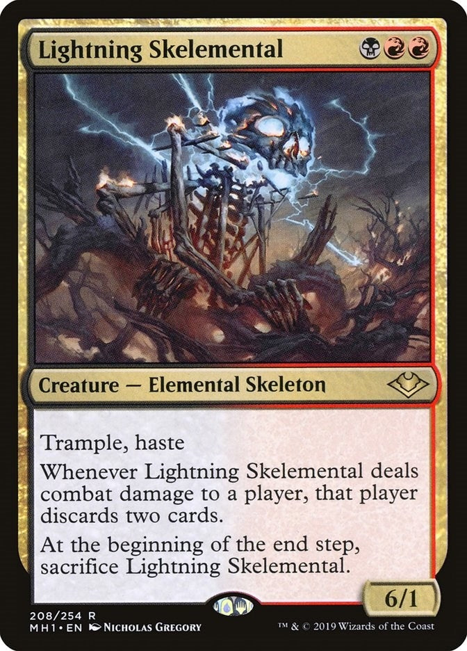 Image for Lightning Skelemental (208) (MH1) - Magic: The Gathering
