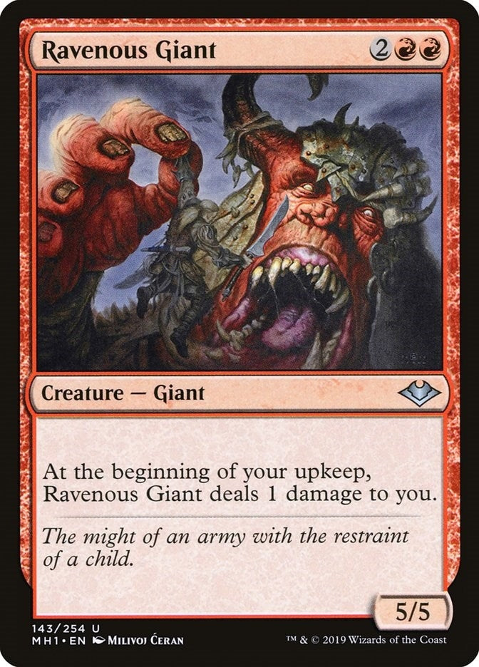 Image for Ravenous Giant (143) (MH1) - Magic: The Gathering