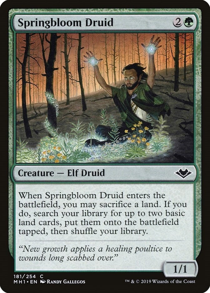 Image for Springbloom Druid (181) (MH1) - Magic: The Gathering