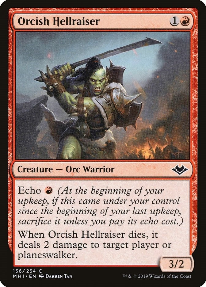Image for Orcish Hellraiser (136) (MH1) - Magic: The Gathering