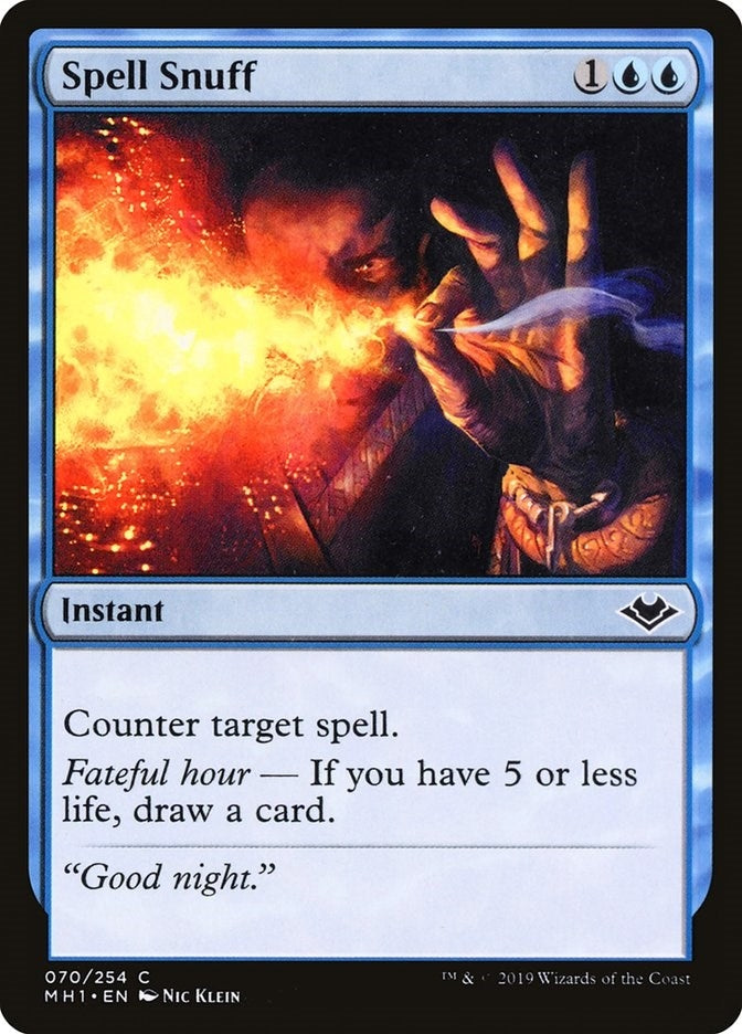 Image for Spell Snuff (70) (MH1) - Magic: The Gathering