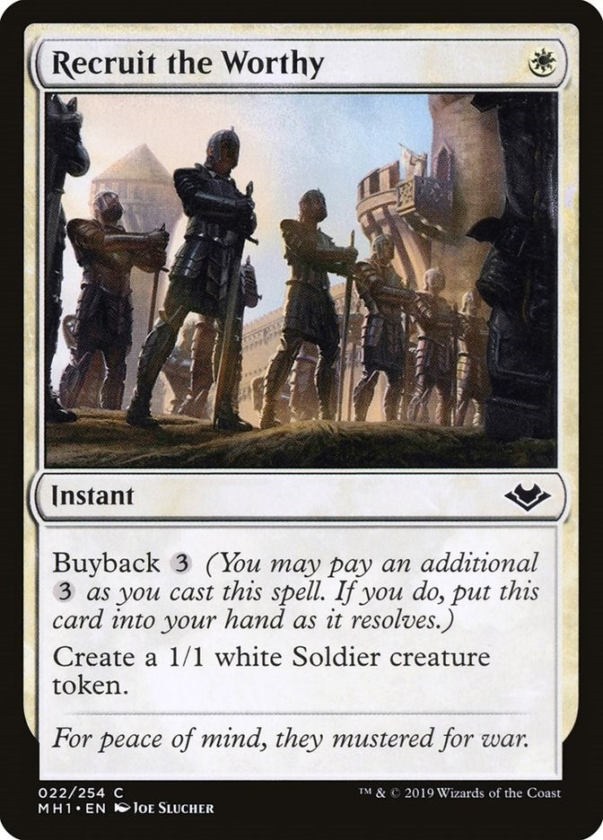 Image for Recruit the Worthy (22) (MH1) - Magic: The Gathering