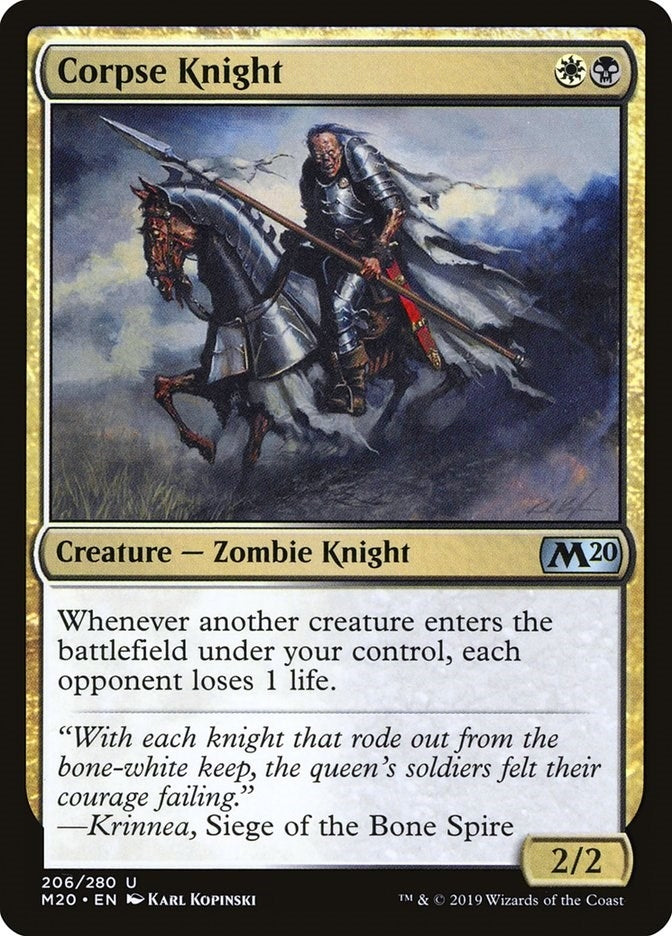 Image for Corpse Knight (206) (M20) - Magic: The Gathering