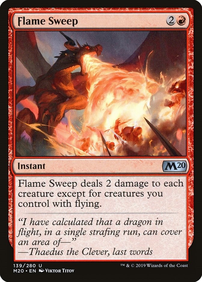 Image for Flame Sweep (139) (M20) - Magic: The Gathering