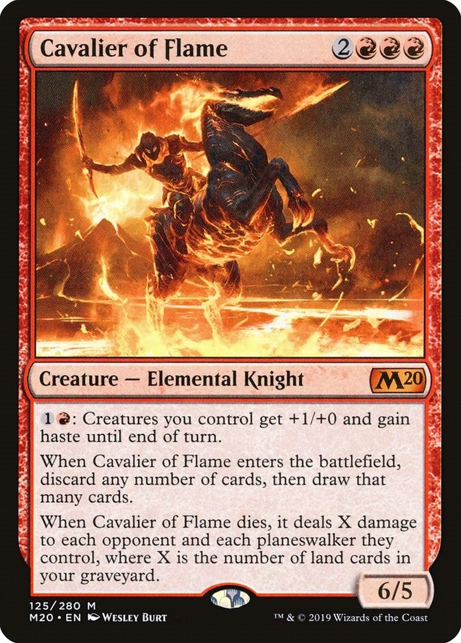 Image for Cavalier of Flame (125) (M20) - Magic: The Gathering