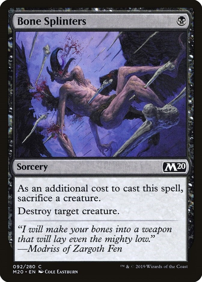Image for Bone Splinters (92) (M20) - Magic: The Gathering
