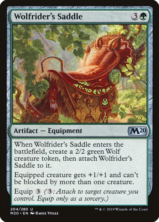 Image for Wolfrider's Saddle (204) (M20) - Magic: The Gathering