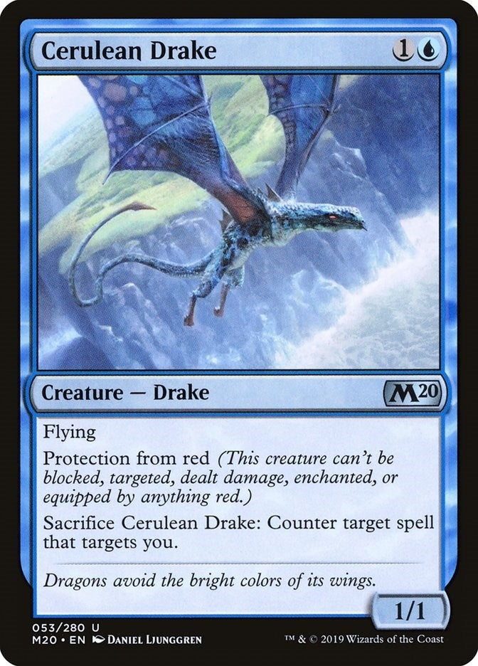 Image for Cerulean Drake (53) (M20) - Magic: The Gathering