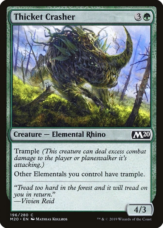 Image for Thicket Crasher (196) (M20) - Magic: The Gathering
