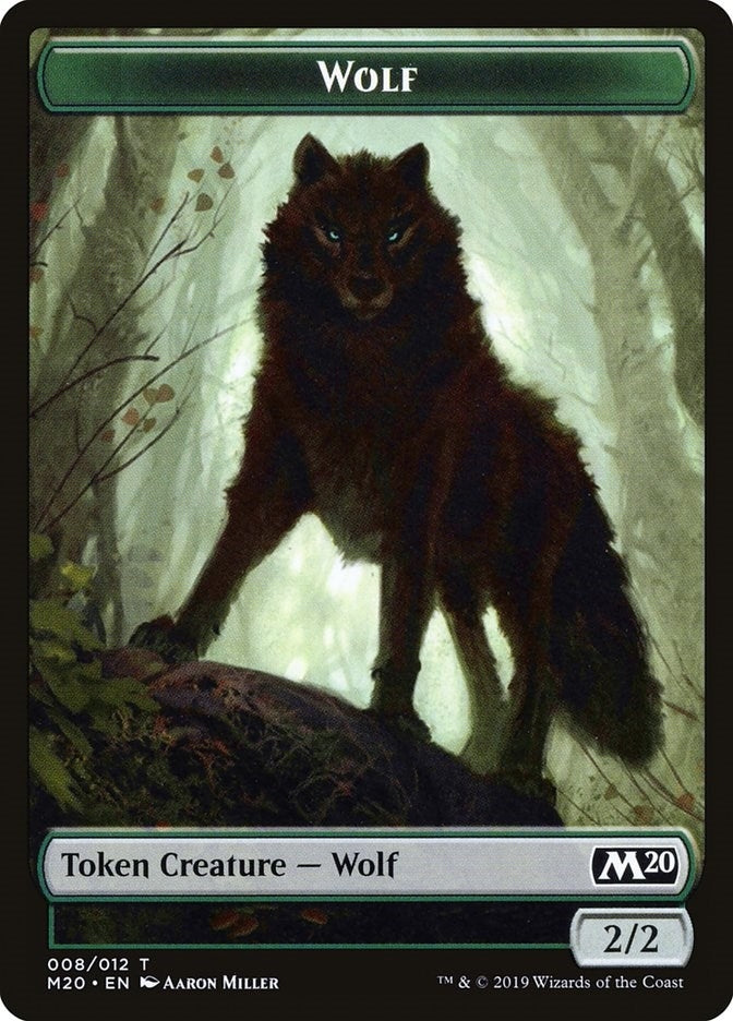 Image for Wolf Token (8) (M20) - Magic: The Gathering
