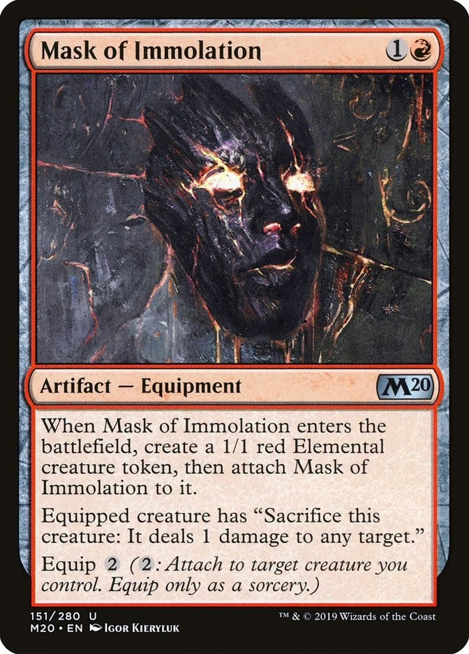 Image for Mask of Immolation (151) (M20) - Magic: The Gathering