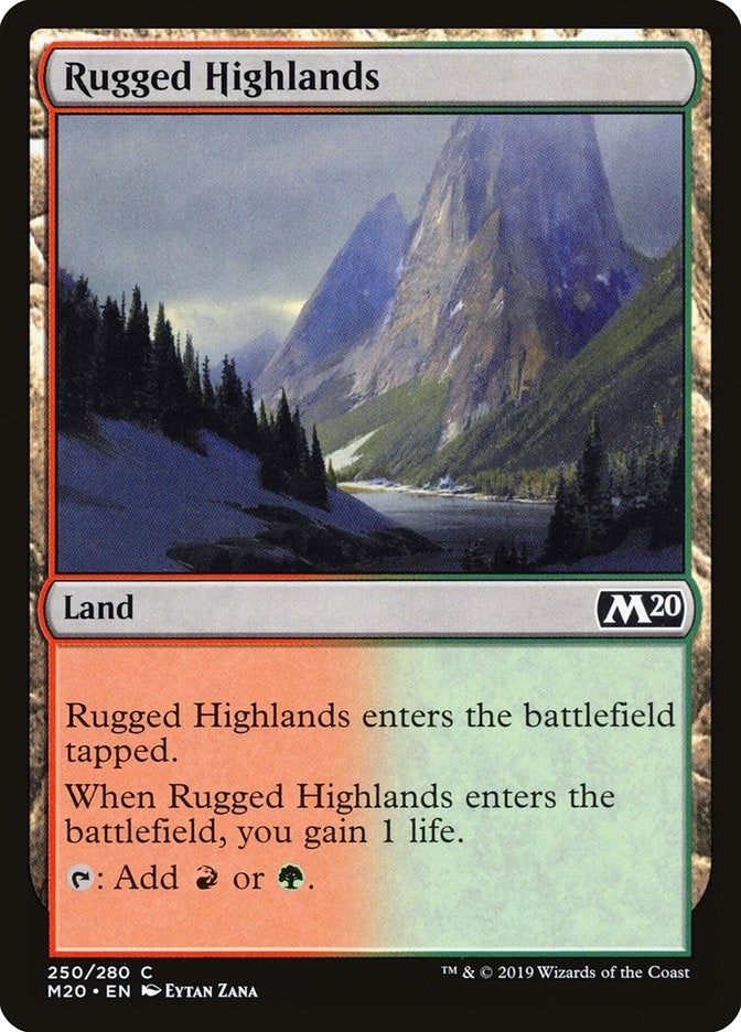 Image for Rugged Highlands (250) (M20) - Magic: The Gathering