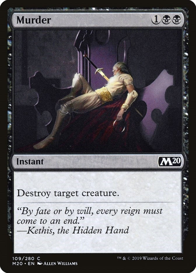 Image for Murder (109) (M20) - Magic: The Gathering