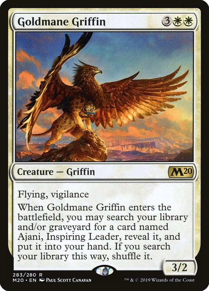 Image for Goldmane Griffin (283) (M20) - Magic: The Gathering