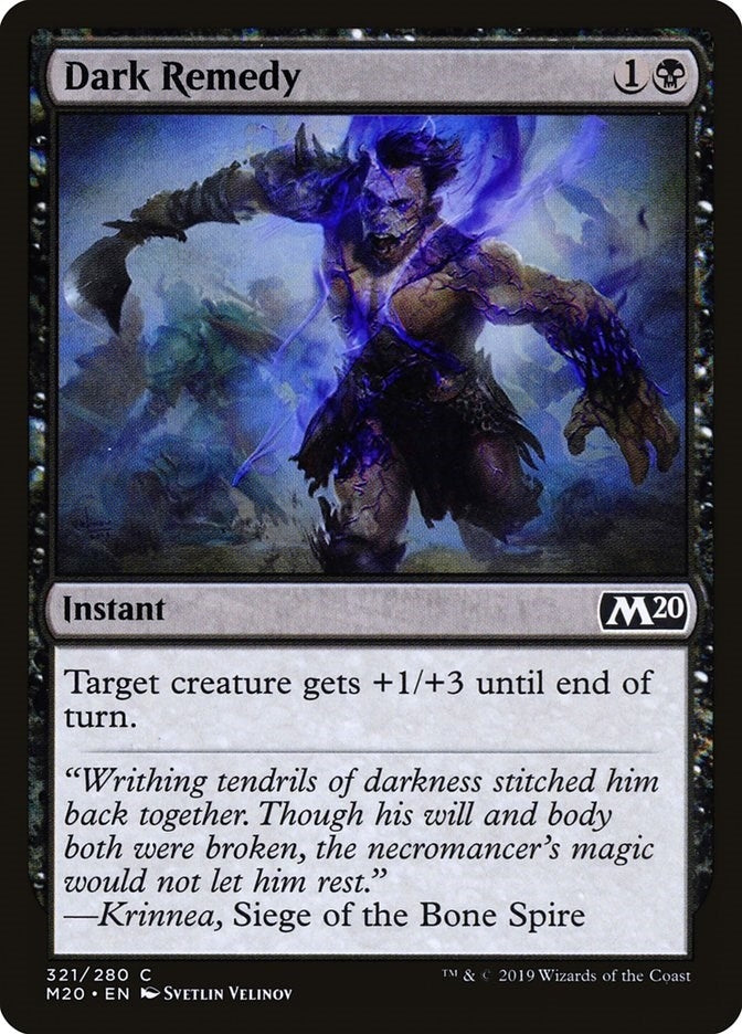 Image for Dark Remedy (321) (M20) - Magic: The Gathering