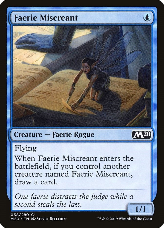 Image for Faerie Miscreant (58) (M20) - Magic: The Gathering