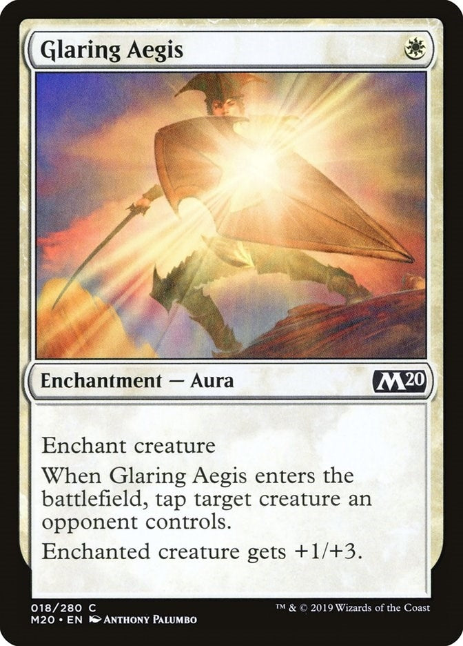 Image for Glaring Aegis (18) (M20) - Magic: The Gathering