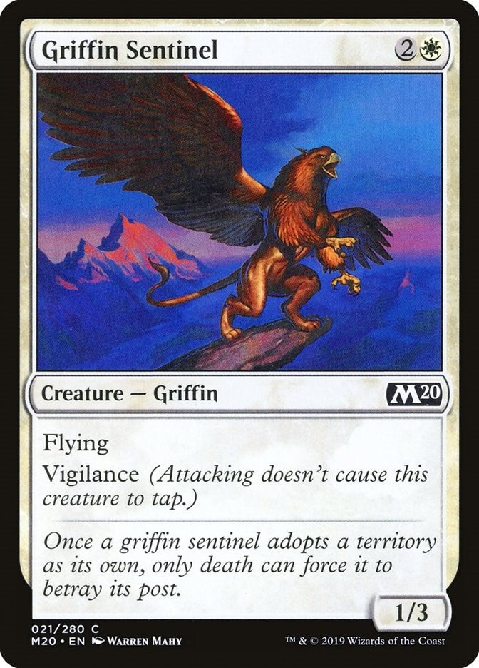 Image for Griffin Sentinel (21) (M20) - Magic: The Gathering