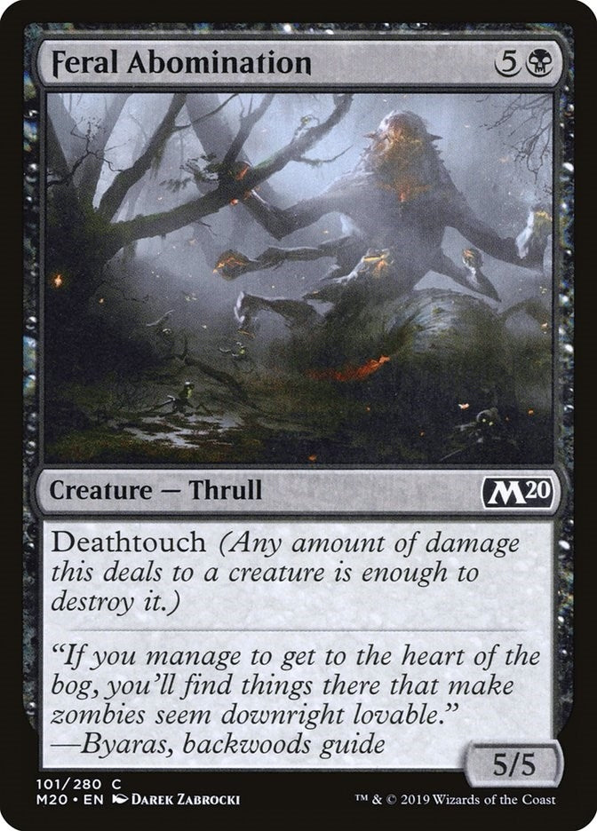 Image for Feral Abomination (101) (M20) - Magic: The Gathering