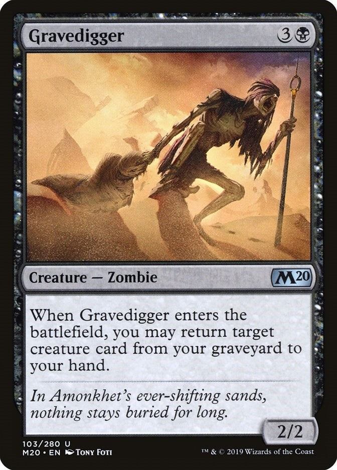Image for Gravedigger (103) (M20) - Magic: The Gathering
