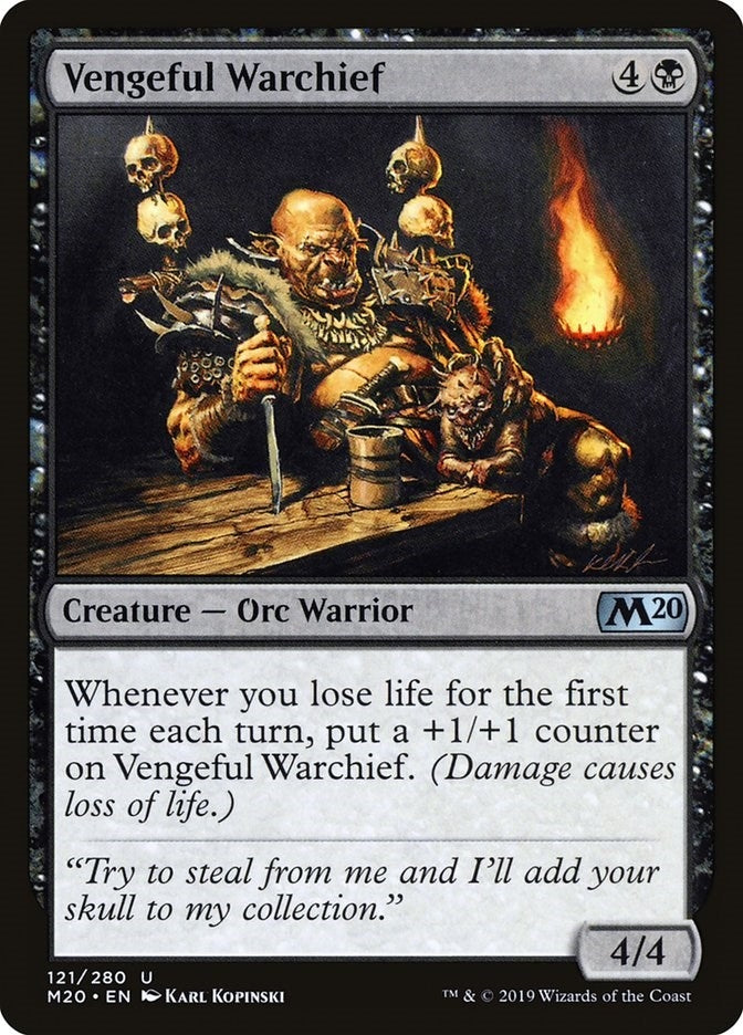 Image for Vengeful Warchief (121) (M20) - Magic: The Gathering
