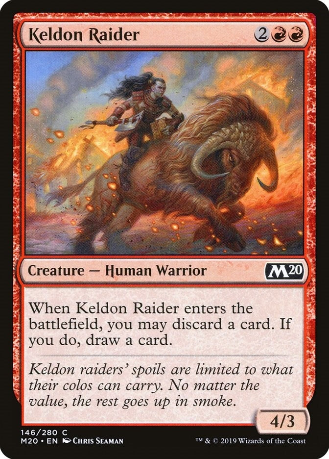 Image for Keldon Raider (146) (M20) - Magic: The Gathering