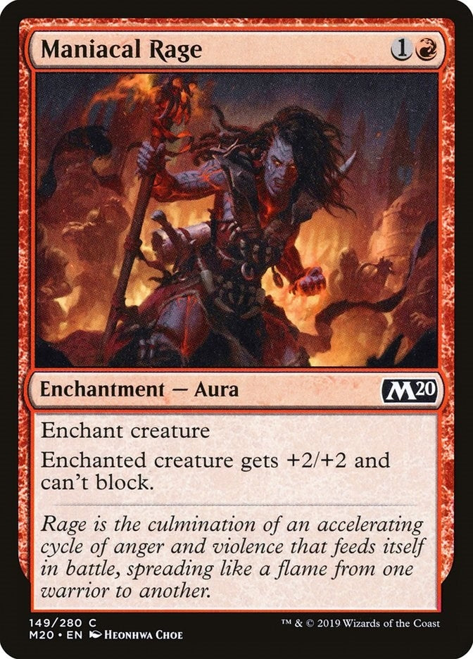 Image for Maniacal Rage (149) (M20) - Magic: The Gathering