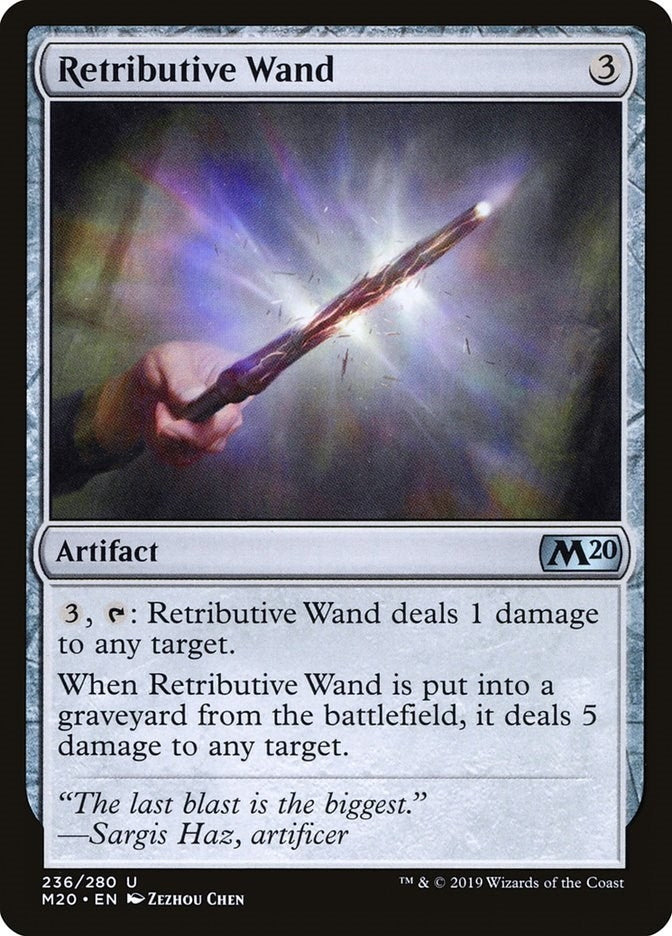 Image for Retributive Wand (236) (M20) - Magic: The Gathering
