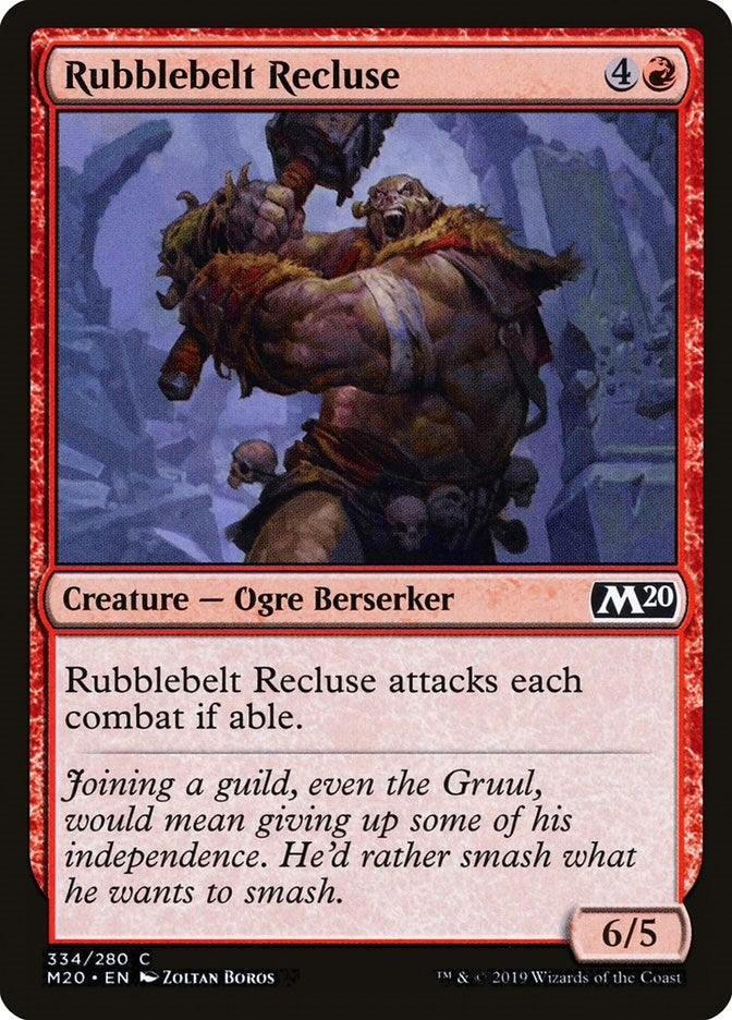 Image for Rubblebelt Recluse (334) (M20) - Magic: The Gathering