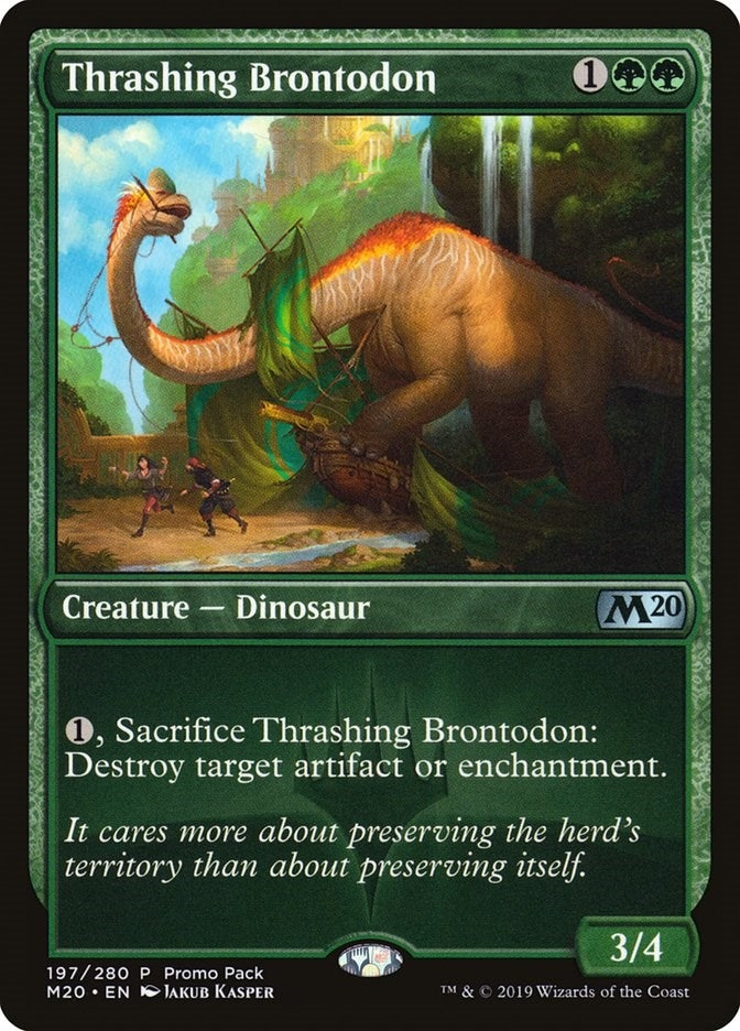 Image for Thrashing Brontodon (197) (PPM20) - Magic: The Gathering