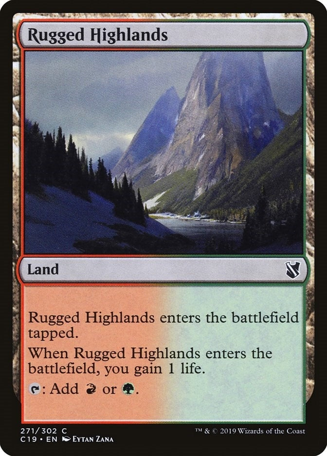 Image for Rugged Highlands (271) (C19) - Magic: The Gathering