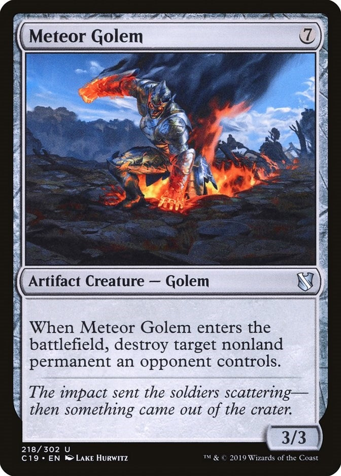 Image for Meteor Golem (218) (C19) - Magic: The Gathering