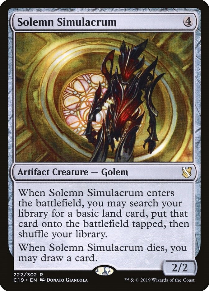 Image for Solemn Simulacrum (222) (C19) - Magic: The Gathering