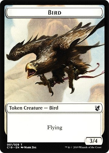 Image for Bird (001) // Sculpture Double-Sided Token (1 // 24) (C19) - Magic: The Gathering