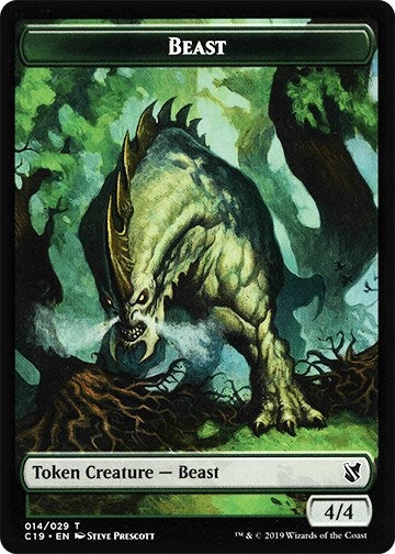 Image for Beast (014) // Wurm Double-Sided Token (14 // 21) (C19) - Magic: The Gathering