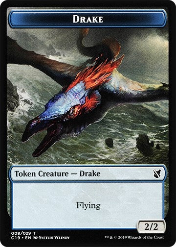 Image for Drake // Human Double-Sided Token (8 // 3) (C19) - Magic: The Gathering