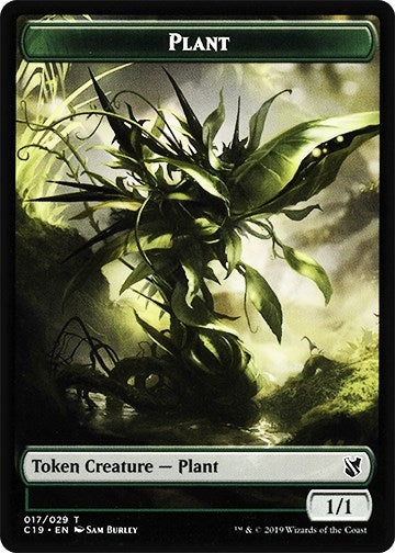 Image for Plant // Morph Double-Sided Token (17 // 27) (C19) - Magic: The Gathering